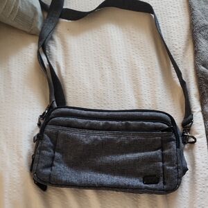 Lug Charcoal Crossbody Bag